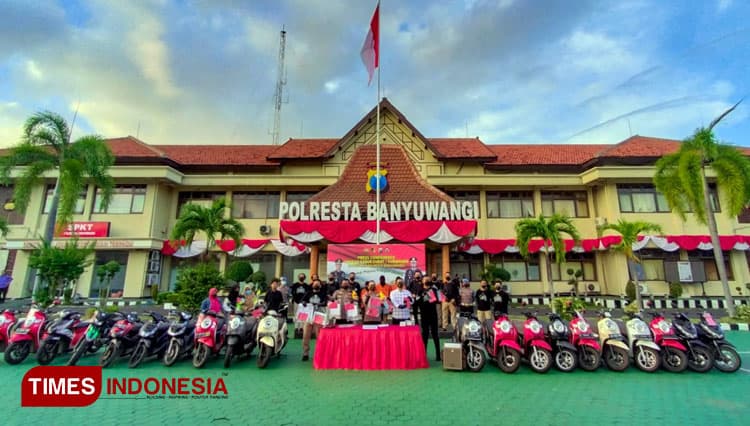 Komplotan Pelaku Curanmor di Banyuwangi Ditangkap Polisi, 20 Unit Motor Disita