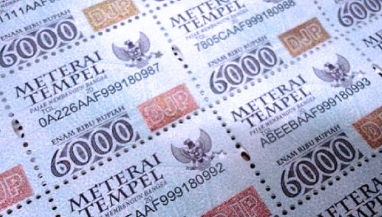 Tarif Bea Materai Bakal Naik, Bakal Tak Ada Materai Rp3000 dan Rp6000