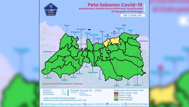 Tinggal 3 Kasus Covid-19, Kabupaten Probolinggo Go Zona Hijau
