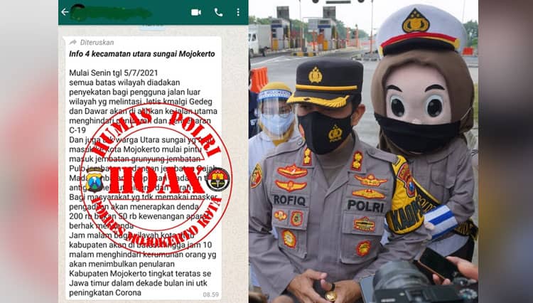 Soal Tes Swab Antigen di 4 Kecamatan, Kapolres Mojokerto Kota: Itu Hoaks