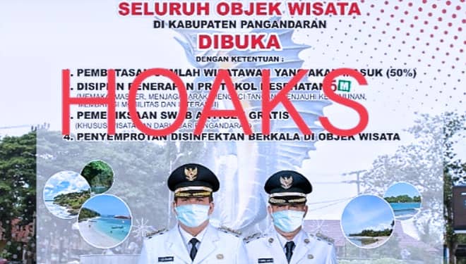 Awas, Beredar Hoaks soal Pembukaan Kembali Wisata Pangandaran