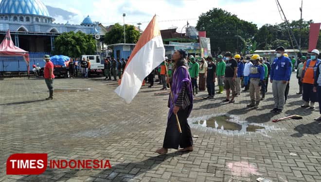Merinding, Upacara Hari Pahlawan Relawan Bencana di Kota Batu